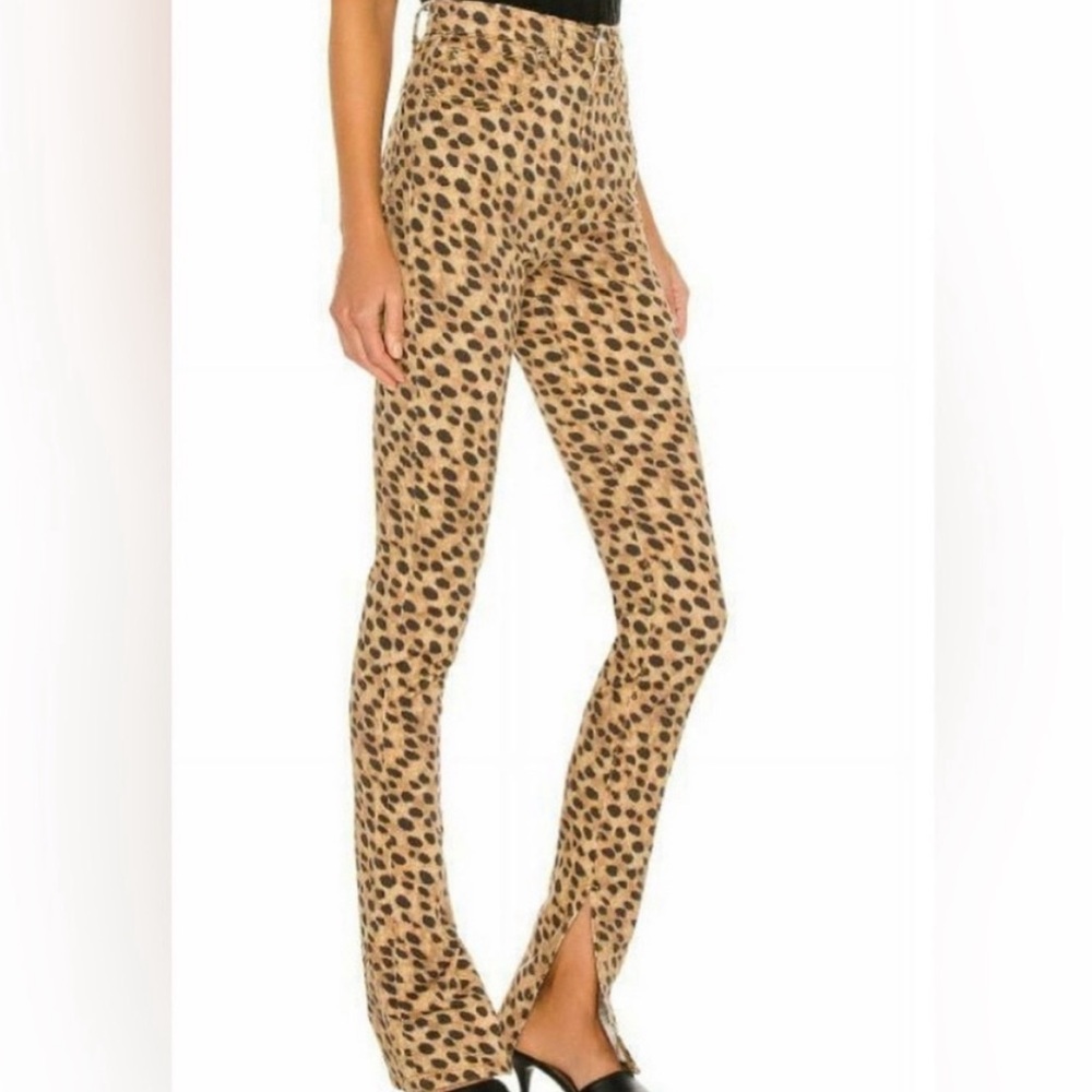 WeWoreWhat Cheetah Print Denim